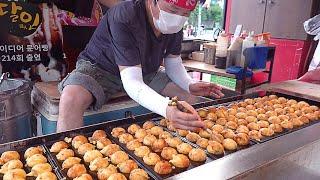 Super Fast!! Amazing Skill of Takoyaki Master - Korean Street Food