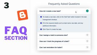 How To Add FAQs Accordion To Your Blogger Website