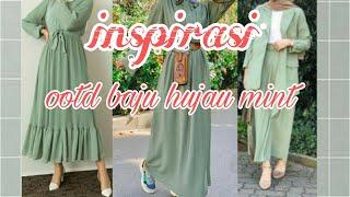 inspirasi ootd baju hijau mint | ootd remaja kekinian