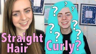 Do I Secretly Have Curly Hair?! | Straight Hair VS Curly Girl Hair Routine