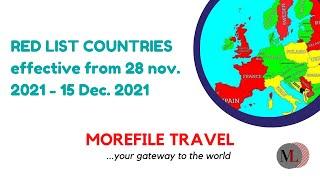  RED LIST COUNTRIES effective till 15th December 2021 (Passengers Not Allowed to enter ‼️)