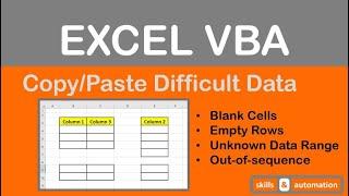 Excel VBA: Copy/Paste Data Like a Boss [Dealing with Semi-Structured Files]