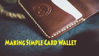 |Leather Craft| Making Minimal Simple Leather Wallet (Free PDF)