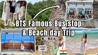 Visiting BTS Famous Bus Stop and Beach Day trip with Friends ️| KoreaVlog | International student