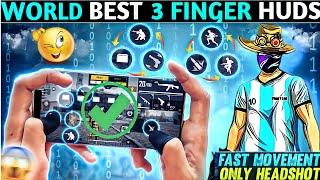 TOP 5 BEST CUSTOM HUD FREE FIRE 3 FINGER CLAW | BETTER THAN PC PLAYERS | THREE FINGER CUSTOM HUD