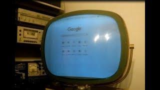 Youtube and google on a 1950's TV Philco predicta