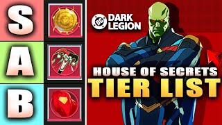 HOUSE OF SECRETS LEGACY PIECES TIER LIST! DONT MAKE THIS MISTAKE! (DC: Dark Legion)