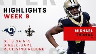 Michael Thomas Sets Saints Single-Game Receiving Record!