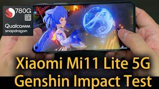 Xiaomi Mi 11 Lite 5G Genshin Impact Gaming FPS Test | Snapdragon 780G