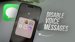 How to Disable Voice Messages on iPhone (tutorial)