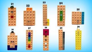 Meet My Numberblocks 21-30! Fun Building Mathlink Cubes!