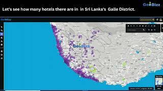 GeoBizz Tips -Let's see how many hotels there are in the Galle District of Sri Lanka