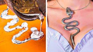 Snake Jewelry for Reptile lovers. DIY Pendants VS Earrings