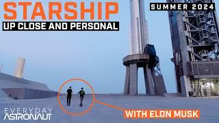 See Starship just before launch with Elon Musk!!! (w/ post launch interview)