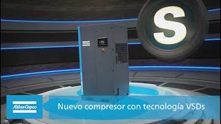 Atlas Copco | Nuevo compresor con tecnología VSDs | Ahorros de energía, funcionamiento silencioso