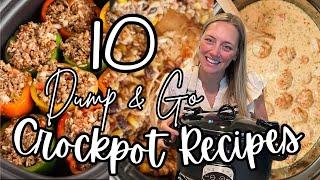 10 DUMP & GO CROCKPOT DINNERS | The Easiest Crockpot Recipes!