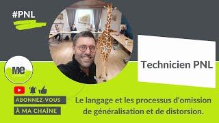 Technicien PNL: le langage et les processus d'omission, de généralisation et de distorsion.