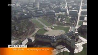 Karlsruhe 1970 aus der Luft