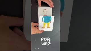 Человек-сосиска pop-up игрушка для детей.  Простая конструкция поп-ап