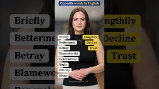 Opposite Words in English | Learn Fast! #Short, #EnglishLearning