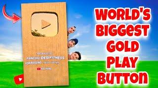 We Make World Biggest Gold Play Button ▶️ || हमने बनाया दुनिया का सबसे बड़ा गोल्ड प्ले बटन  ||