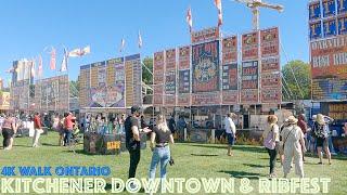 Kitchener Downtown & Ribfest (September 2021): 4K Slow Walk Toronto & Ontario, Canada