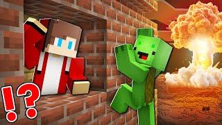 How Mikey and JJ Escape from NUKE EXPLOSION on the HIGHEST TOWER ? - Minecraft (Maizen)