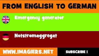 DEUTSCH   ENGLISCH  = Notstromaggregat