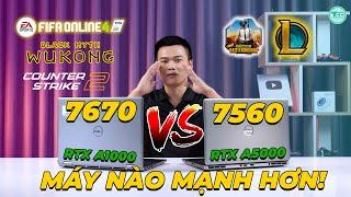 So sánh Dell Precision 7560 vs 7670: Khủng long RTX 5000 16 GB VRAM  đối đầu RTX A1000! Test Game!