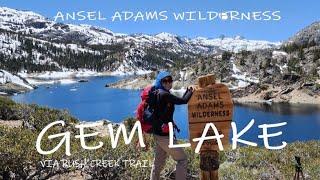 |4K|Ansel Adams Wilderness| Gem Lake via Rush Creek Trail| May 2024 #anseladamswilderness