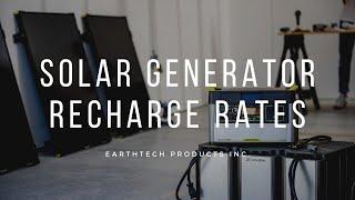 Solar Generator Recharge Times - Earthtech Products