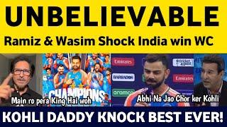 Ramiz Raja & Wasim crying on Kohli 79 vs Sa and retire from T20 | Pak Media reaction on India win WC