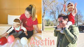 Austin Texas with a 1 year old! (Farmers market, parks and Valentine's day!)