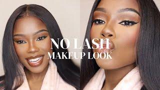 Trying the Viral TikTok Makeup Trend | No-Lash makeup Look 