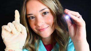 ASMR EYE EXAM DOCTOR ROLEPLAY! Latex Gloves, Binaural Whispering