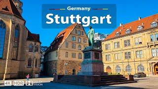 Stuttgart, Germany  Amazing City Walking Tour ️ 4K 60fps HDR | A Sunny Day Walk, 2023