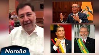 Solidarios con Jorge Glas, Rafael Correa y Lula da Silva - Noroña en el Foro São Paulo