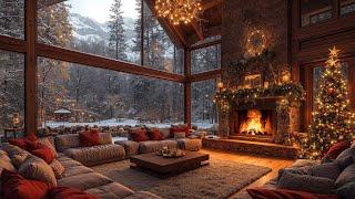 Christmas Jazz Music 2025 with Cozy Fireplace Burning Sounds for Relax  Cozy Christmas Ambience 