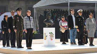 Funerales de Estado: 500 Años de la Ejecución de Cuauhtémoc. Zócalo de la Ciudad de México