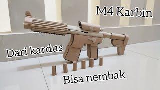 Keren!! Cara membuat senjata M4 karbin dari kardus, bisa nembak - Devara TV