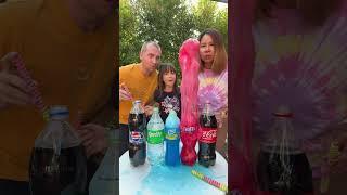 Pepsi, Sprite, Est, Fanta, Coca Cola VS Mentos #shorts GamGam Family