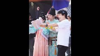 Behind-the-scenes of #LiXian and #YangZi for the Tang Dynasty drama, #FlourishedPeony  #LiYang 