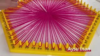 Weaving table mat Idea on a hexagon loom #416