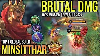 MINSITTHAR  BEST BUILD 2024! | BUILD TOP 1 GLOBAL MINSITTHAR GAMEPLAY | MOBILE LEGENDS