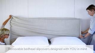 Linen Bed Styling: Using Bedhead Slipcovers To Change the Look of Your Room