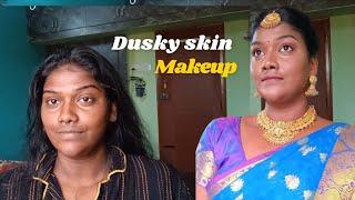 Dusky Skin Makeup Tutorial || Step by Step Product || Skin Finished Makeup #bridalmakeup #duskyskin