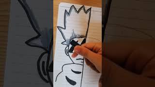 drawing GOJO in 2 different style #likeandsubscribe #anime #music #song