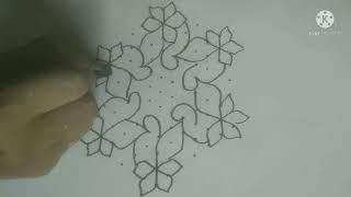 13 to 7 Easy Rangoli || Simple Rangoli || Vakitlo Muggulu.
