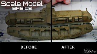 Scale Model Basics: How to drybrush scale models