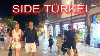 Side Turkey -  Beautiful Walking Tour of Side Old Town 2 August 2024 (Time 23:38) #side #turkey